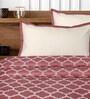 Purple Noor Cotton Floral Breathable & Queen Size Bedsheet With 2 Pillow Covers