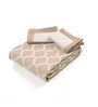 Beige Noor Cotton Floral Breathable & Queen Size Bedsheet With 2 Pillow Covers