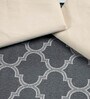 Grey Noor Cotton Floral Breathable & Queen Size Bedsheet With 2 Pillow Covers