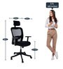 Nora High Back Ergonomic Chair In Black Colour