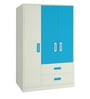 Nora Kid's 3 Door Wardrobe In Azure Blue Finish