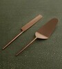 Norah Rose Gold Stainless Steel (Set of 2) Cake Lifter & Knive Set