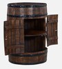 Norah Solid Wood Bar Cabinet In Scratch Resistant Provincial Teak Finish
