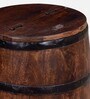 Norah Solid Wood Rio End Table With Storage In Scratch Resistant Distress Finish