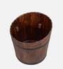 Norah Teak Wood Seating Stool In Scratch Resistant Brown Colour