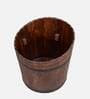 Norah Teak Wood Seating Stool In Scratch Resistant Brown Colour