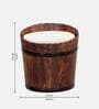 Norah Teak Wood Seating Stool In Scratch Resistant Brown Colour