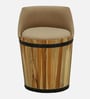 Norah Teak Wood Stool In Natural Finish