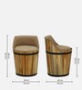 Norah Teak Wood Stool In Natural Finish