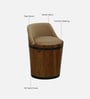 Norah Teak Wood Stool In Provincial Teak Finish