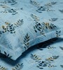 Nordic Blue Metro 186 TC Cotton King Bedsheet With 2 Pillow Covers
