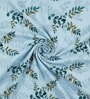 Nordic Blue Metro 186 TC Cotton King Bedsheet With 2 Pillow Covers