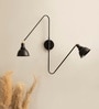 Nordic Dawn Spider Black Matt MetalWall Light