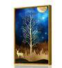 Nordic Deer Multicolour Synthetic Wood Wall Art