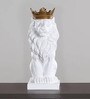 Nordic Minimalist Regal Lion White Resin Figurine