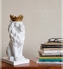 Nordic Minimalist Regal Lion White Resin Figurine