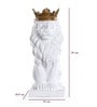 Nordic Minimalist Regal Lion White Resin Figurine