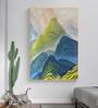 Nordic Mountain Field Multicolour Synthetic Wood Wall Art