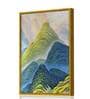 Nordic Mountain Field Multicolour Synthetic Wood Wall Art