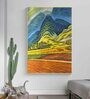 Nordic Mountain Field Multicolour Engineered Wood Framed Canvas Wall Painting
