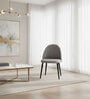 Nordic Peak Suede Dining Chair In Grey Colour