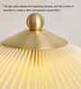 Nordic Pleated Table Lamp   Gold Base with Fan-Style Fabric Shade