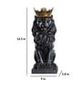 Black Nordic Regal Lion Resin Figurine