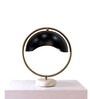 Nordique Marble White Table Lamp with Iron Black Shade