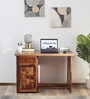 Sofia Sheesham Wood Writing Table In Rustic Teak Finish