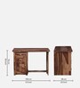 Sofia Sheesham Wood Writing Table In Rustic Teak Finish