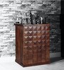 Norman Sheesham Wood Bar Cabinet in Provincial Teak Finish
