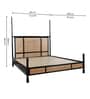 Norria Cane King Size Bed In Black Finish