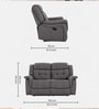 Norton  2 Seater Manual Recliner in Grey Colour