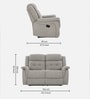 Norton  2 Seater Manual Recliner in Light Grey Colour
