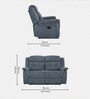 Norton 2 Seater Manual Recliner in Turquoise Colour Norton 2 Seater Manual Recliner in Turquoise Colour