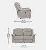 Norton 2 Seater Motorised Recliner in Light Grey Colour With Charging Port Norton 2 Seater Motorised Recliner in Light Grey Colour With Charging Port