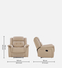 Norton Leatherette 1 Seater Manual Recliner in Beige Colour