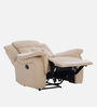 Norton Leatherette 1 Seater Manual Recliner in Beige Colour