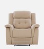 Norton Leatherette 1 Seater Manual Recliner in Beige Colour