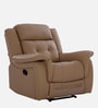 Norton Leatherette 1 Seater Manual Recliner in Brown Colour
