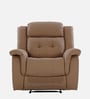 Norton Leatherette 1 Seater Manual Recliner in Brown Colour