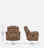Norton Leatherette 1 Seater Manual Recliner in Brown Colour