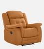 Norton Leatherette 1 Seater Manual Recliner in Tan Colour