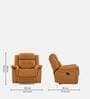 Norton Leatherette 1 Seater Manual Recliner in Tan Colour