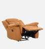 Norton Leatherette 1 Seater Manual Recliner in Tan Colour