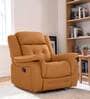 Norton Leatherette 1 Seater Manual Recliner in Tan Colour