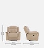 Norton Leatherette 1 Seater Motorized Recliner in Beige Colour