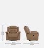 Norton Leatherette 1 Seater Motorized Recliner in Brown Colour
