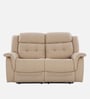 Norton Leatherette 2 Seater Manual Recliner in Beige Colour