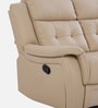 Norton Leatherette 2 Seater Manual Recliner in Beige Colour